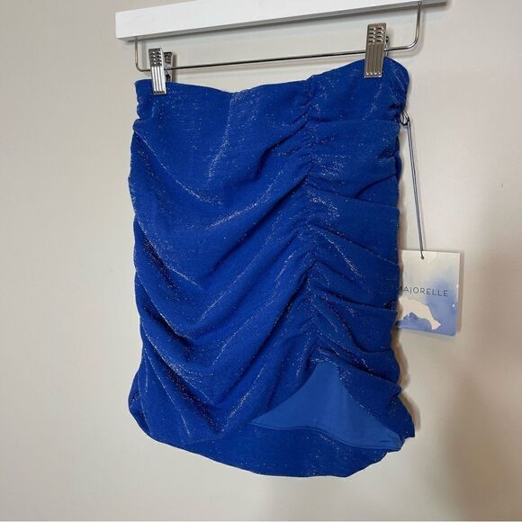 Revolve Majorelle Tennile Mini Skirt in Navy Night Sky Small NWOT - Picture 8 of 11